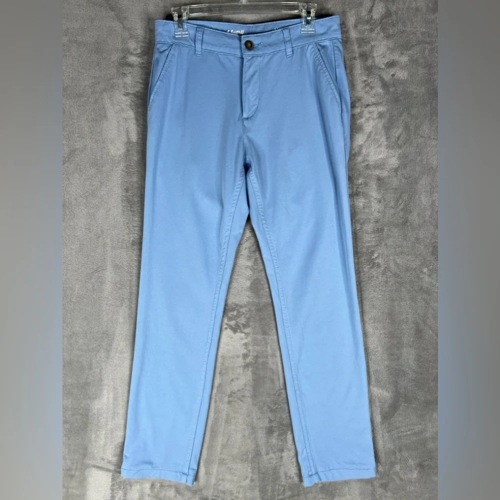 Mugsy‎ Jeans Anchors Chino Pants Men's 31x31 Straight Leg Stretch Light Blue